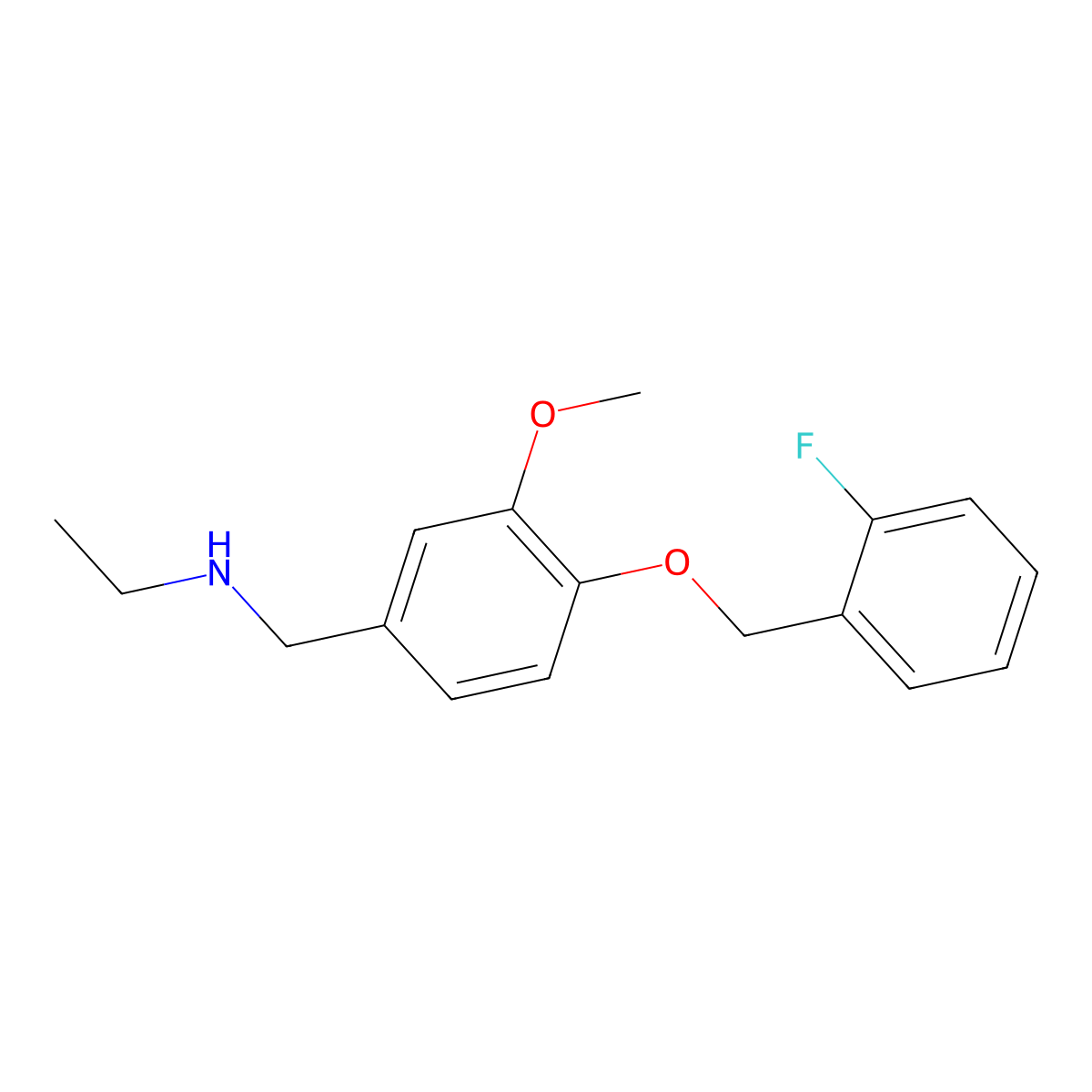 N-{4-[(2-fluorobenzyl)oxy]-3-methoxybenzyl}ethanamine molecular structure, CAS 861451-95-8