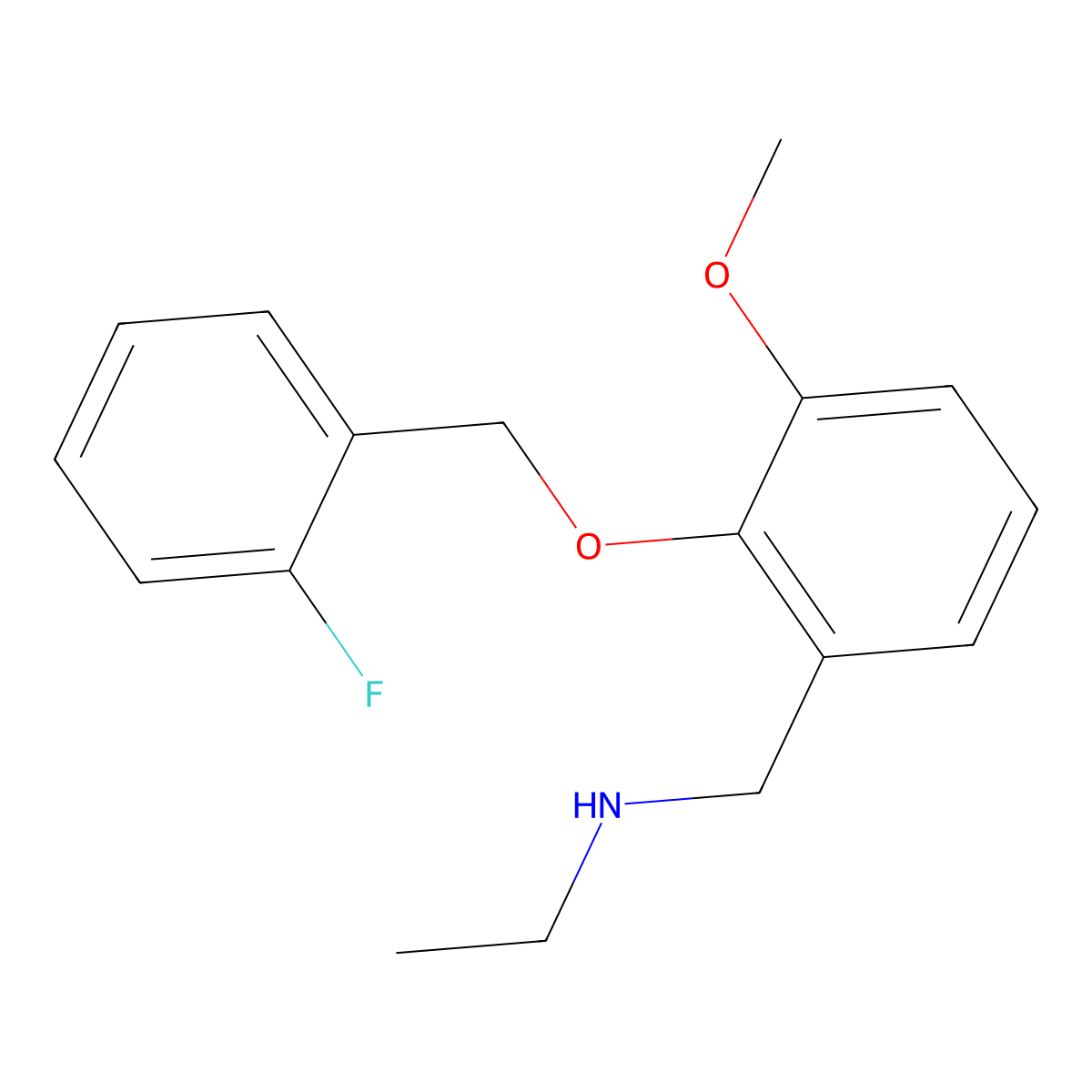 N-{2-[(2-fluorobenzyl)oxy]-3-methoxybenzyl}ethanamine molecular structure, CAS 861452-01-9