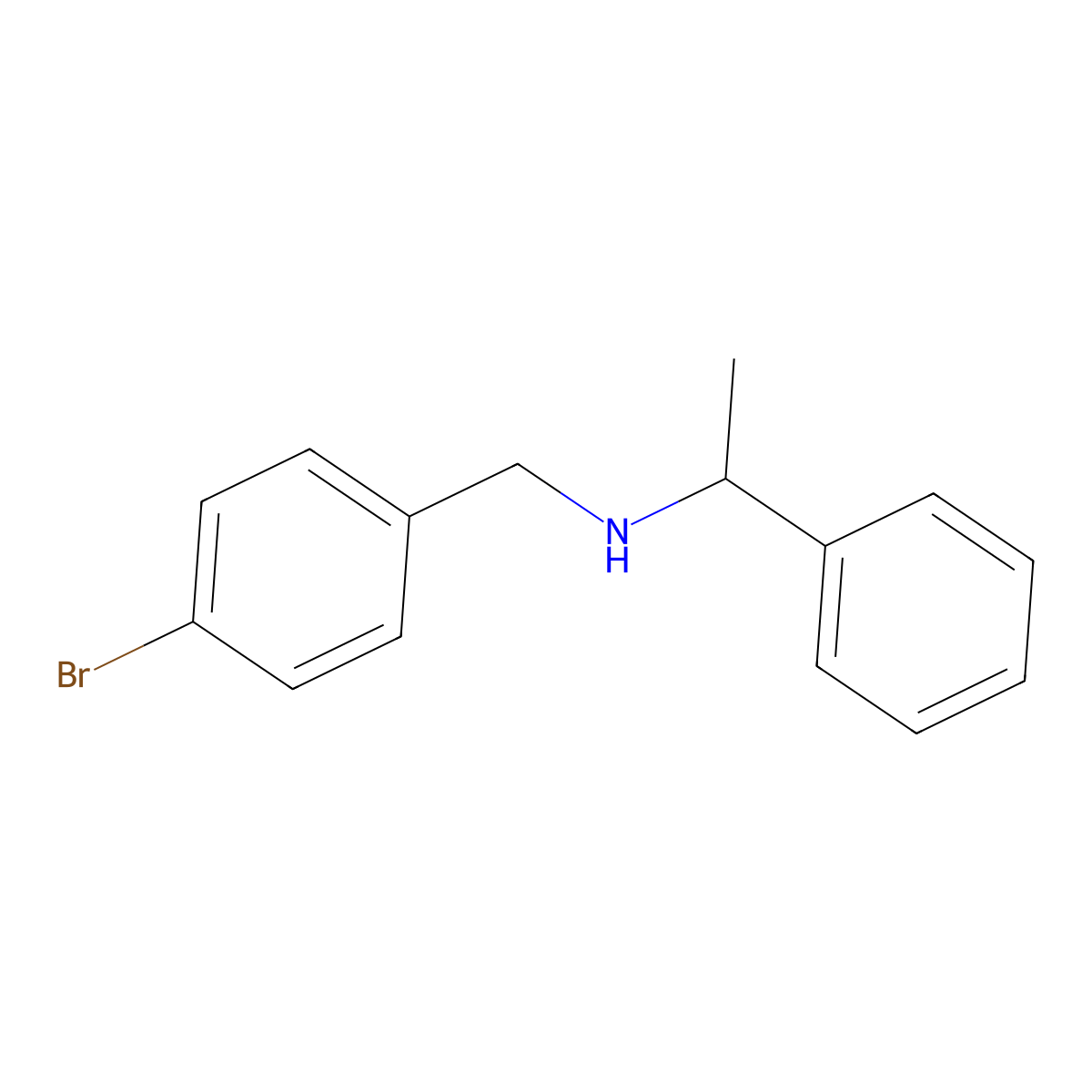 N-[(4-Bromophenyl)methyl]-|A-methylbenzenemethanamine molecular structure, CAS 861452-79-1
