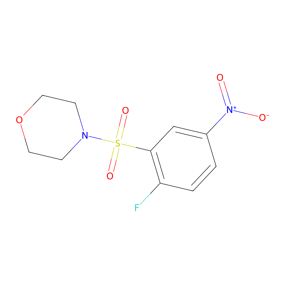 4-[(2-Fluoro-5-nitrobenzene)sulfonyl]morpholine molecular structure, CAS 861452-86-0