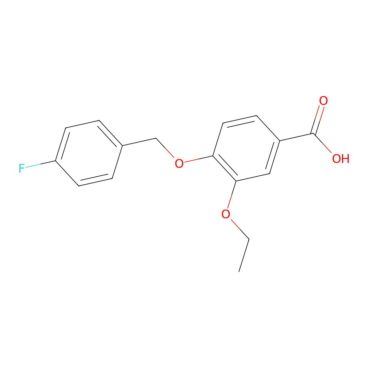 3-Ethoxy-4-[(4-fluorobenzyl)oxy]benzoic acid molecular structure, CAS 861452-90-6