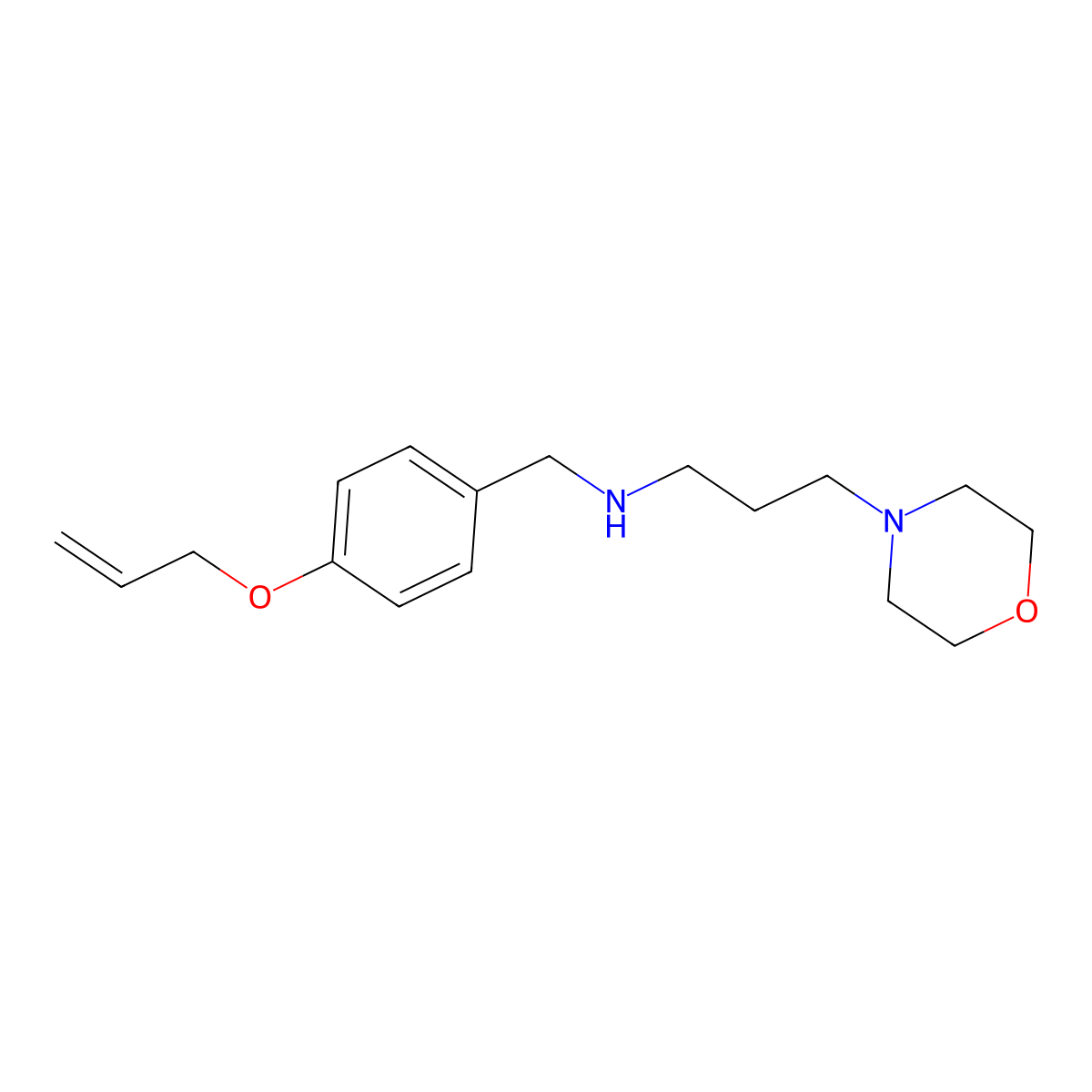 3-(morpholin-4-yl)-N-[4-(prop-2-en-1-yloxy)benzyl]propan-1-amine molecular structure, CAS 861453-31-8