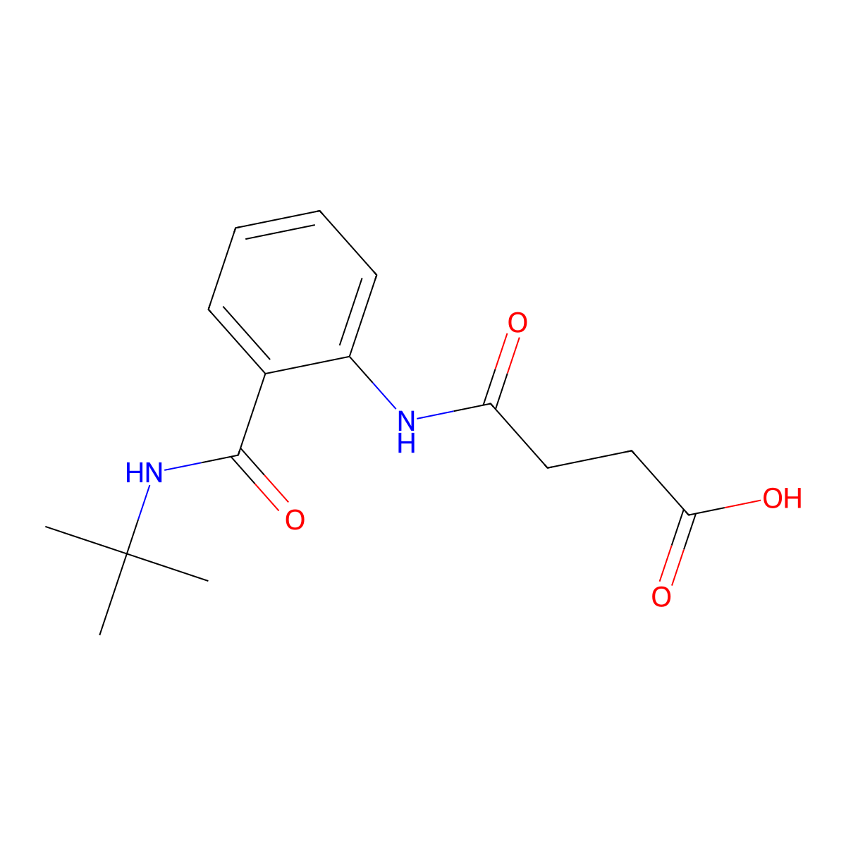 4-[2-(Tert-butylcarbamoyl)anilino]-4-oxobutanoic acid molecular structure, CAS 861454-35-5