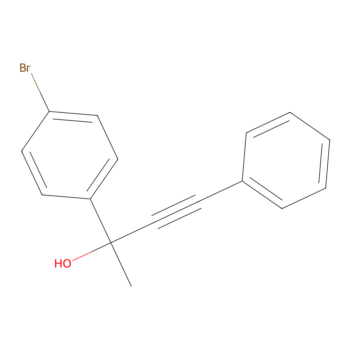 4-Bromo-alpha-methyl-alpha-(2-phenylethynyl)benZenemethanol molecular structure, CAS 861454-93-5