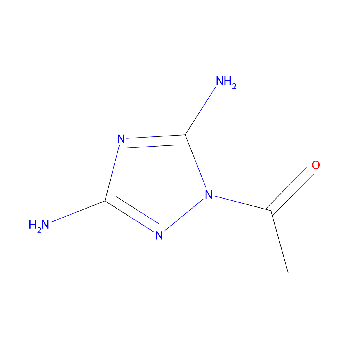 1H-1,2,4-Triazole-3,5-diamine, 1-acetyl- molecular structure, CAS 86147-15-1