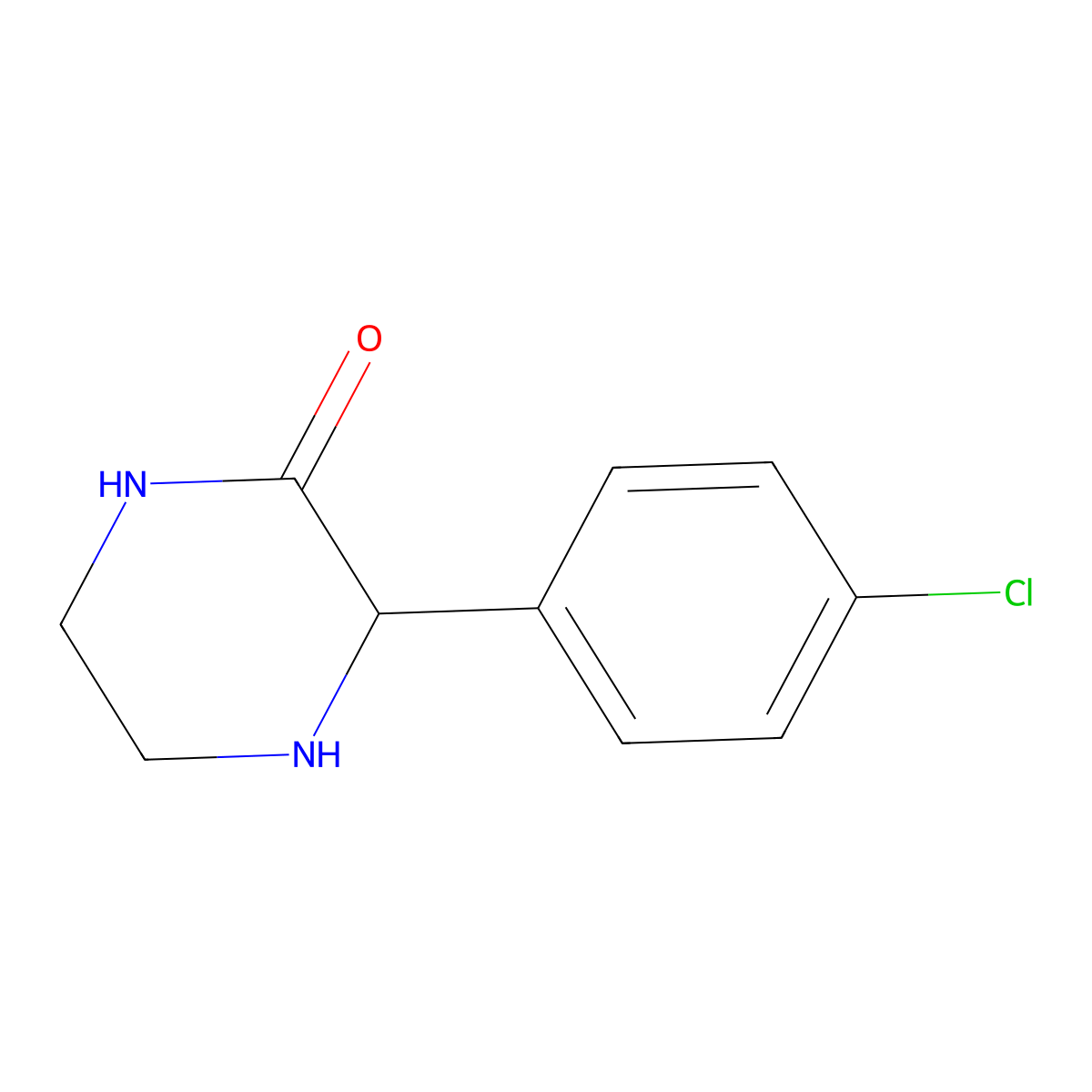 3-(4-Chlorophenyl)piperazin-2-one molecular structure, CAS 86147-28-6