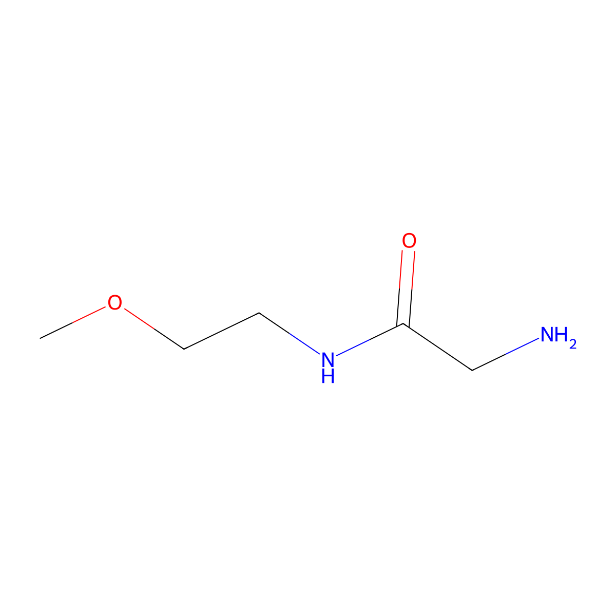 2-amino-N-(2-methoxyethyl)acetamide molecular structure, CAS 86150-26-7