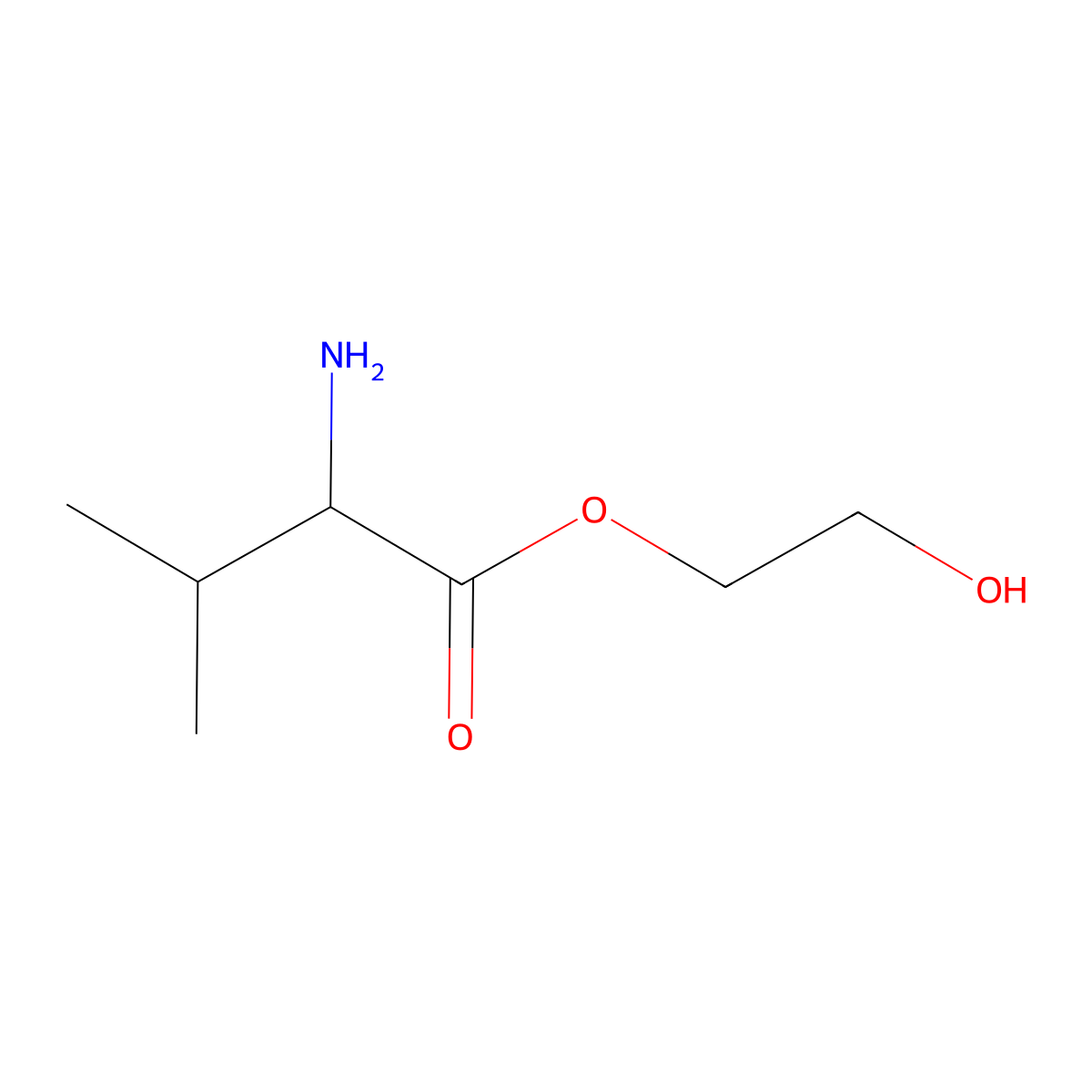2-Hydroxyethyl L-valinate molecular structure, CAS 86150-60-9