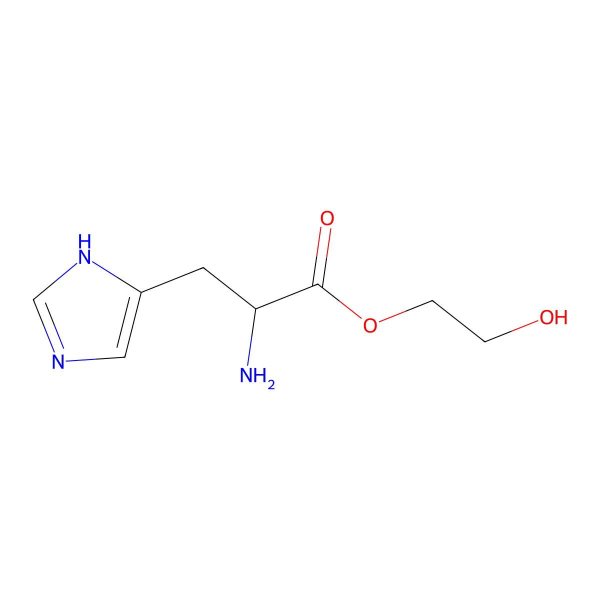 2-Hydroxyethyl L-histidinate molecular structure, CAS 86150-62-1