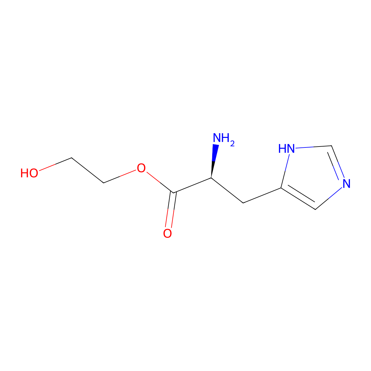 2-Hydroxyethyl L-histidinate molecular structure, CAS 86150-62-1