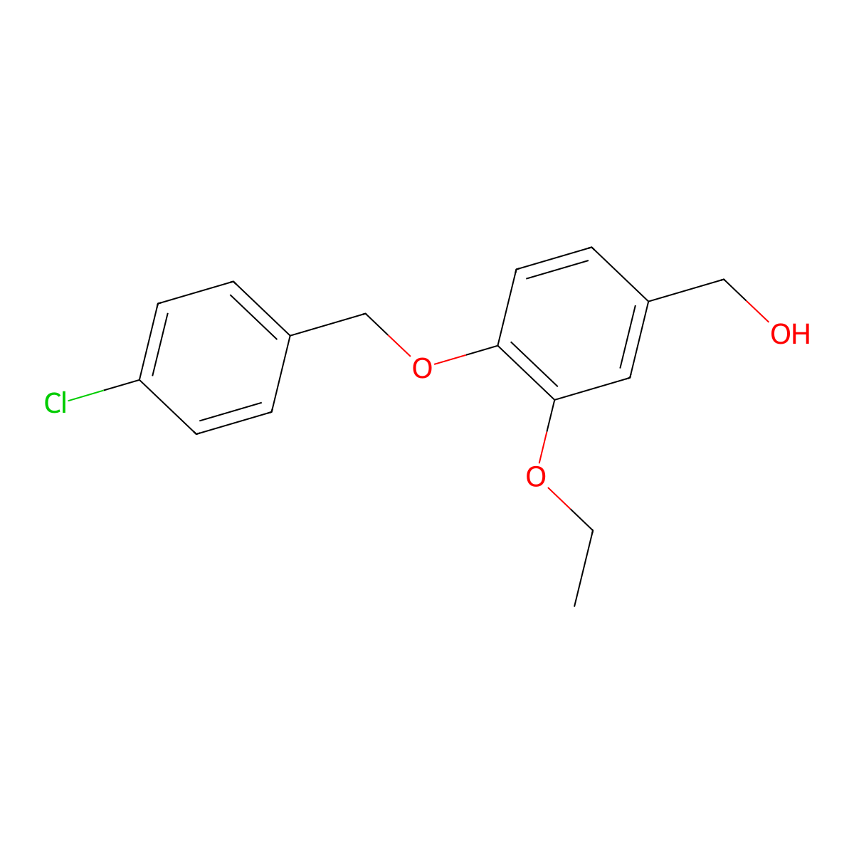 {4-[(4-Chlorobenzyl)oxy]-3-ethoxyphenyl}methanol molecular structure, CAS 861506-85-6