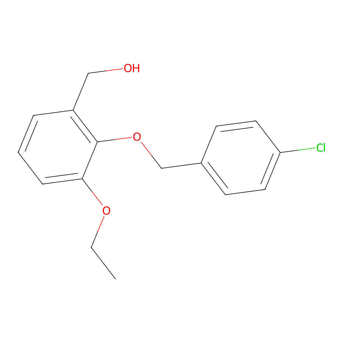 2-[(4-Chlorophenyl)methoxy]-3-ethoxybenzenemethanol molecular structure, CAS 861506-87-8
