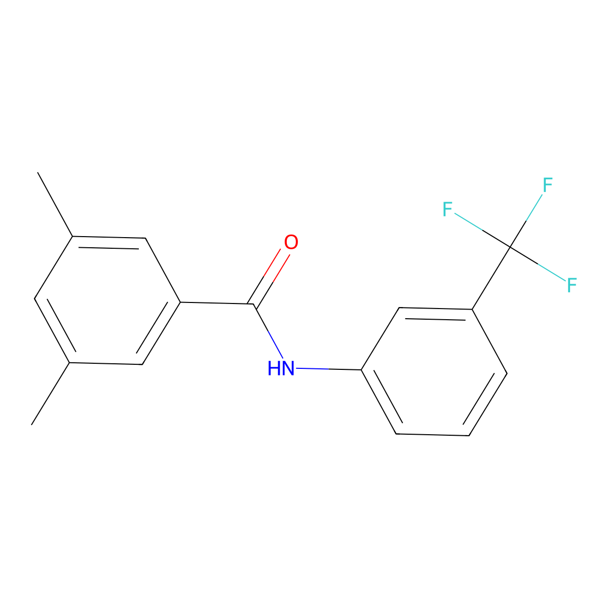 3,5-dimethyl-N-[3-(trifluoromethyl)phenyl]benzamide molecular structure, CAS 861506-97-0