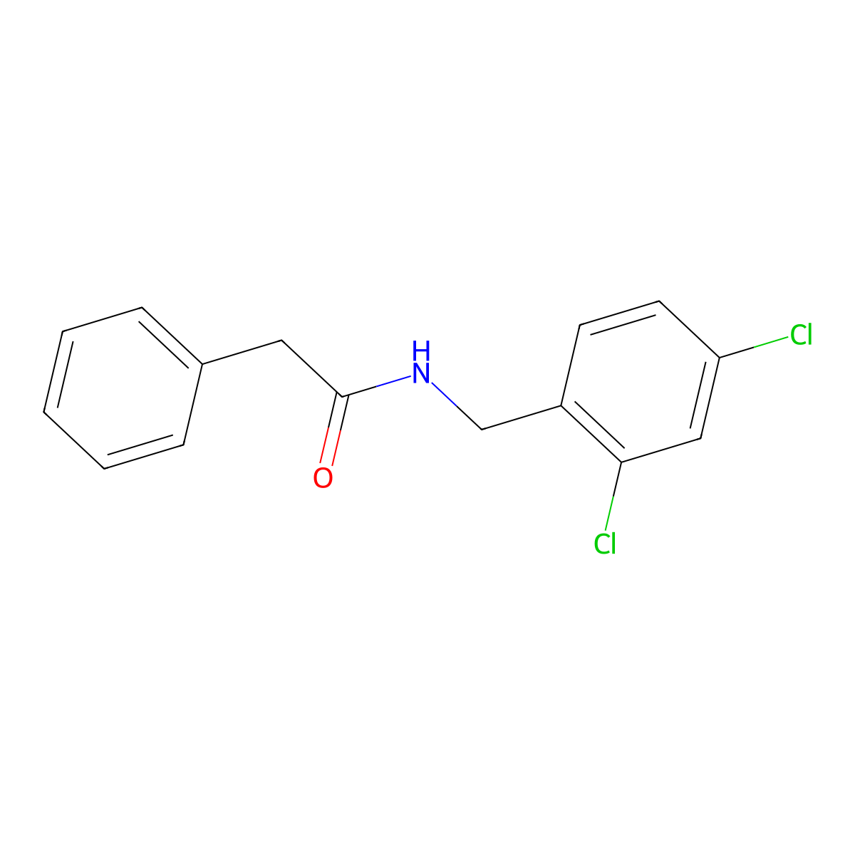 N-[(2,4-dichlorophenyl)methyl]-2-phenylacetamide molecular structure, CAS 861507-70-2
