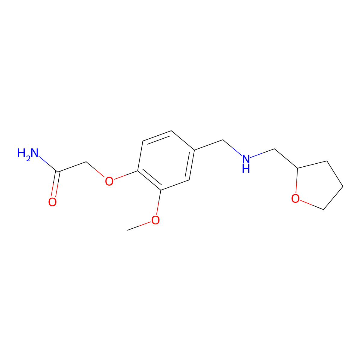 2-[2-Methoxy-4-[(oxolan-2-ylmethylamino)methyl]phenoxy]acetamide molecular structure, CAS 861508-00-1