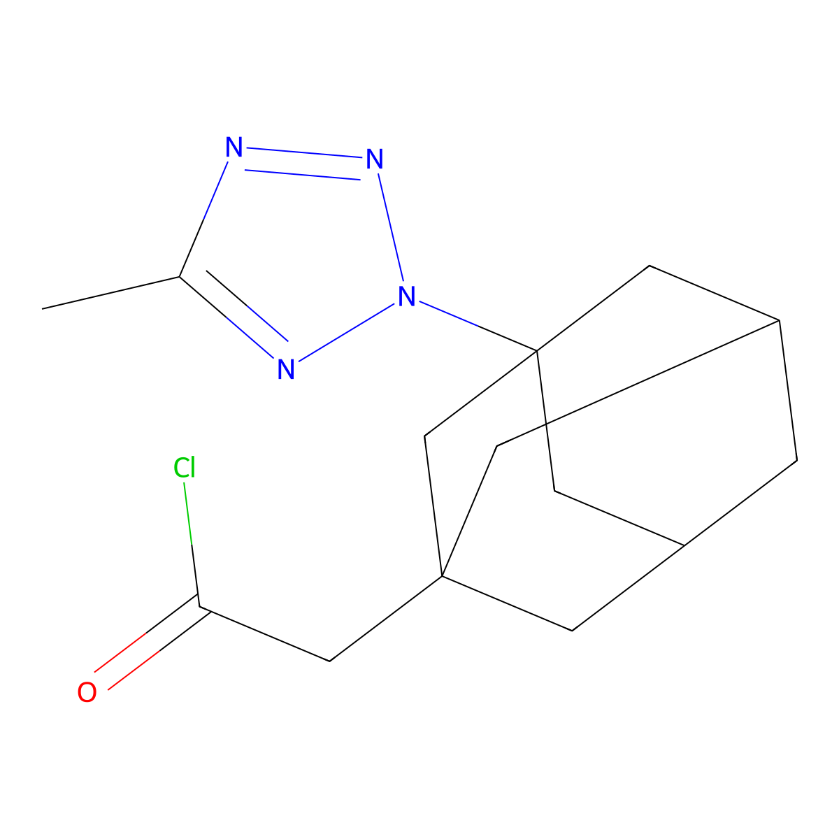 2-[5-(5-Methyl-1,2,3,4-tetraazol-2-yl)adamantanyl]acetyl chloride molecular structure, CAS 861508-53-4