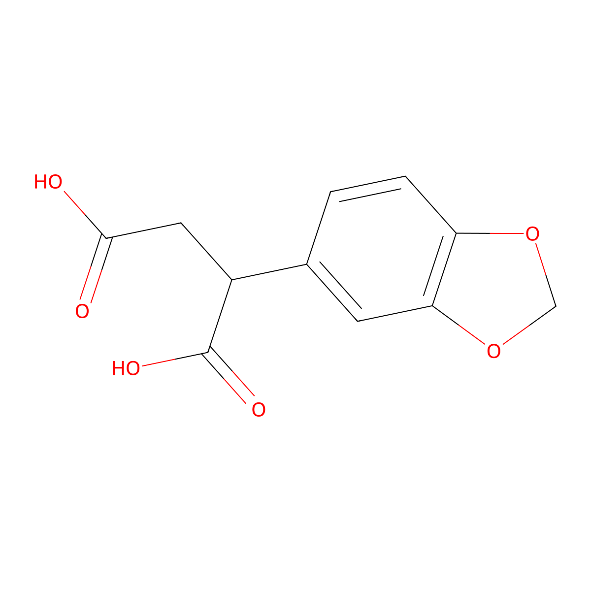 2-(2H-1,3-benzodioxol-5-yl)butanedioic acid molecular structure, CAS 861515-76-6