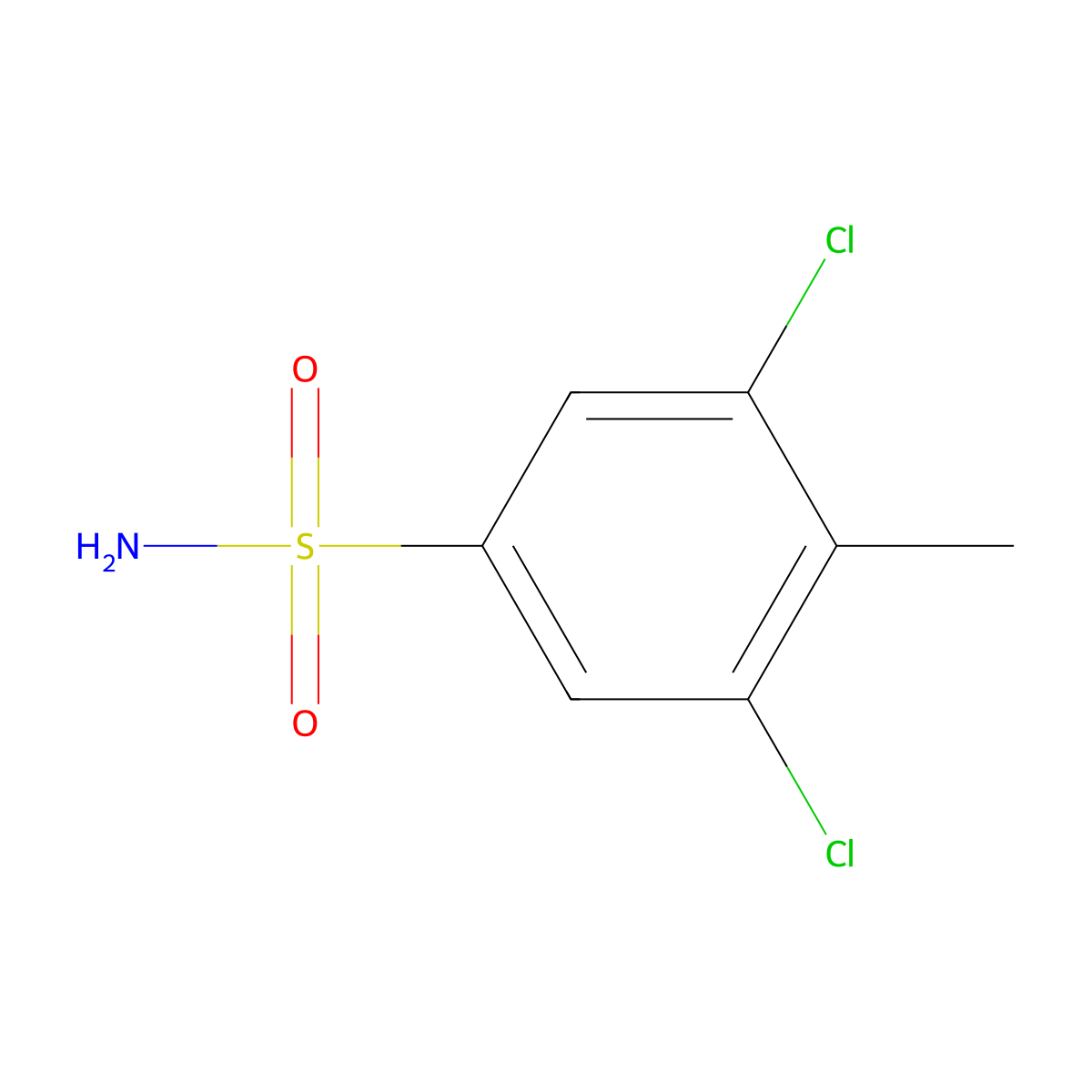 3,5-Dichloro-4-methylbenzene-1-sulfonamide molecular structure, CAS 861518-65-2