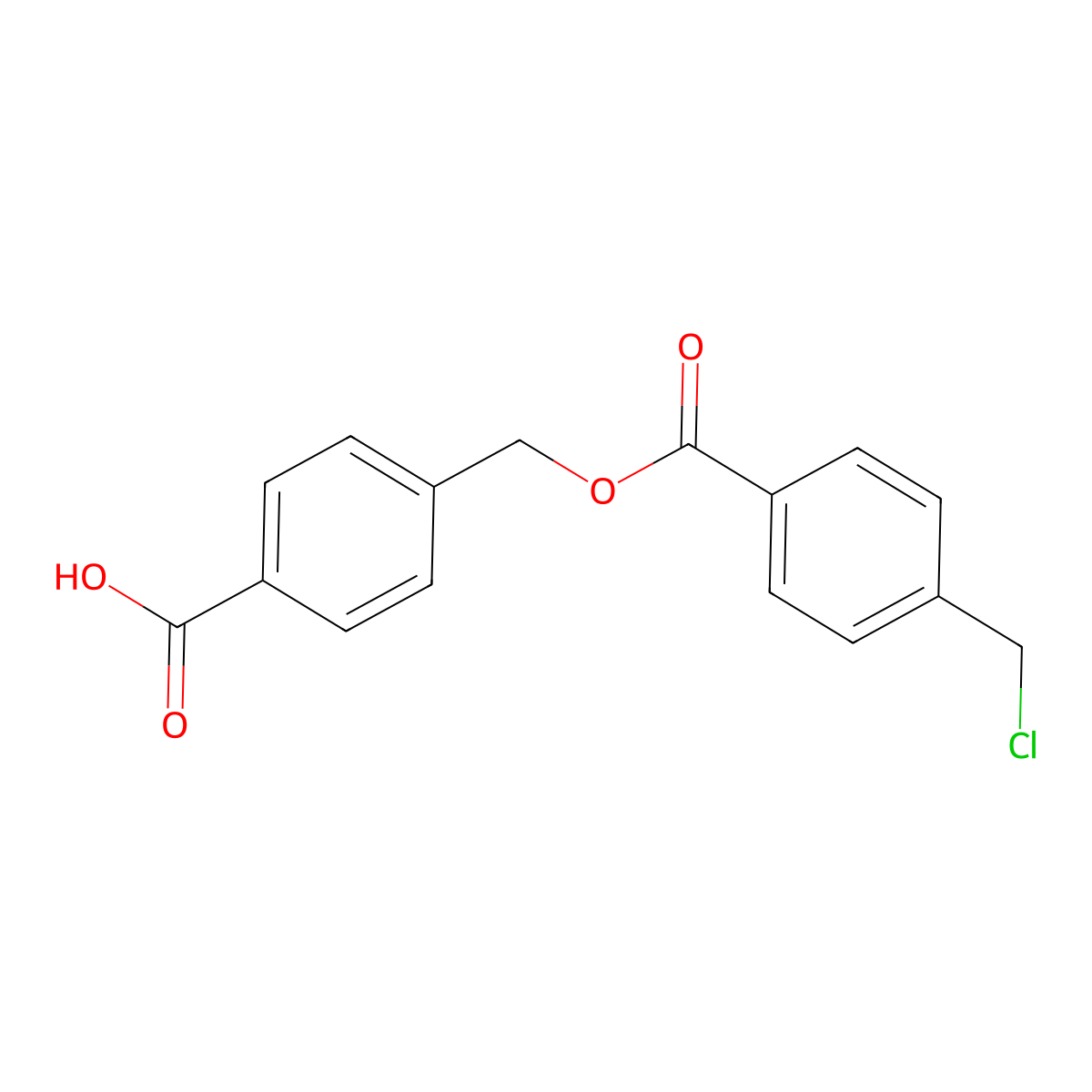 4-(((4-(Chloromethyl)benzoyl)oxy)methyl)benzoic acid molecular structure, CAS 861518-79-8