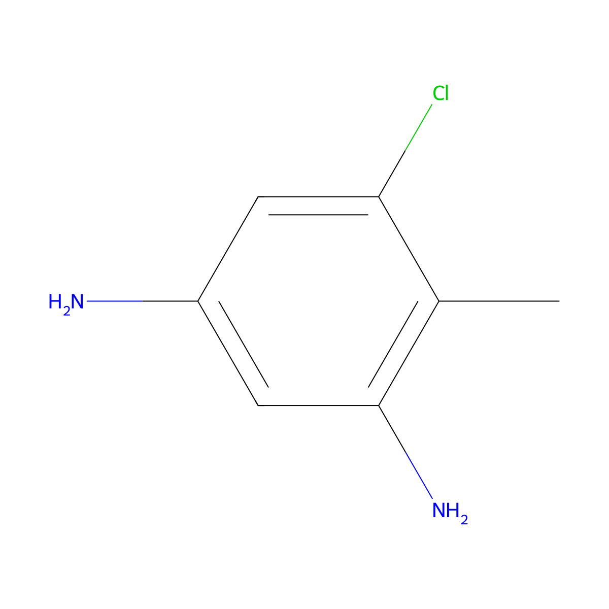5-Chloro-4-methylbenzene-1,3-diamine molecular structure, CAS 861519-29-1