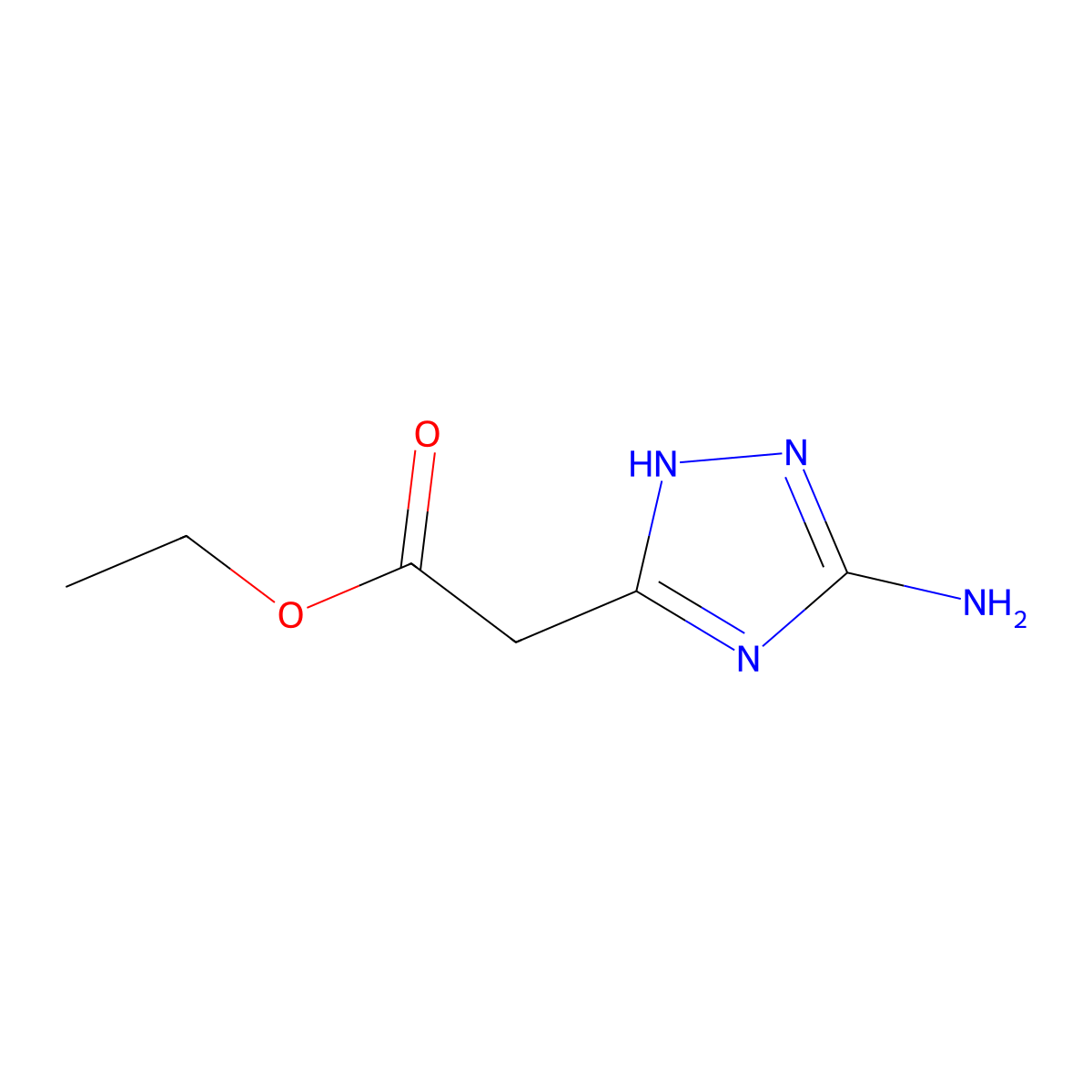 ethyl (5-amino-1H-1,2,4-triazol-3-yl)acetate molecular structure, CAS 86152-46-7