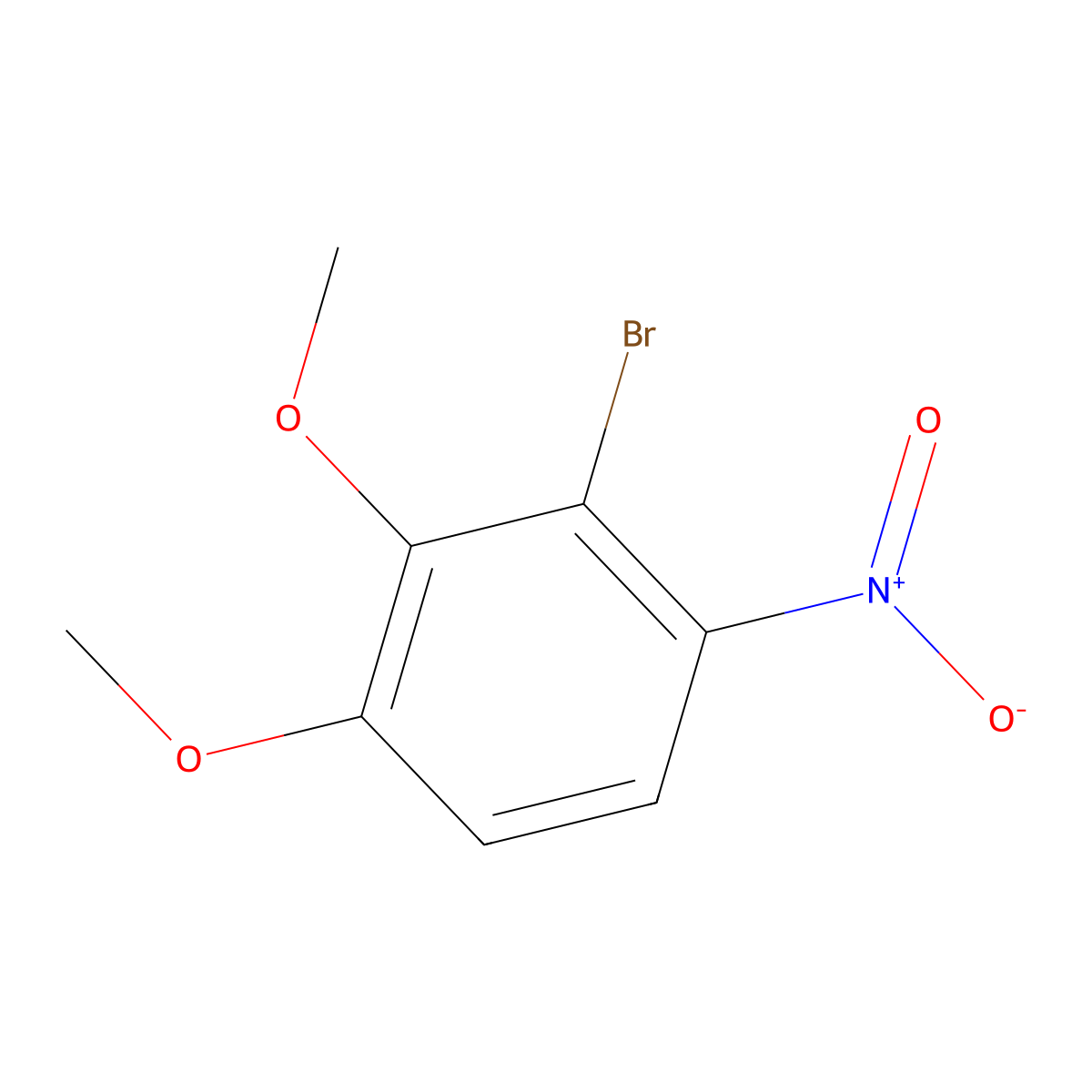 2-Bromo-3,4-dimethoxy-1-nitrobenzene molecular structure, CAS 861522-00-1