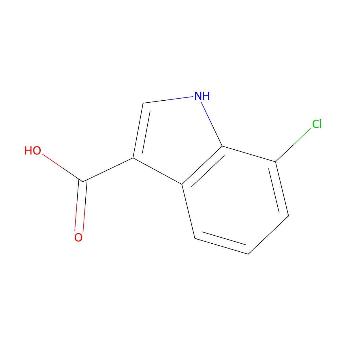 7-Chloro-1H-indole-3-carboxylic acid molecular structure, CAS 86153-24-4