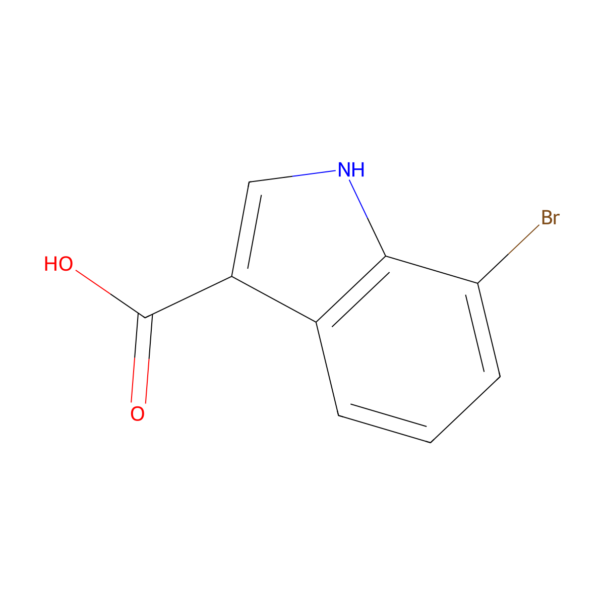 7-Bromo-1H-indole-3-carboxylic acid molecular structure, CAS 86153-25-5