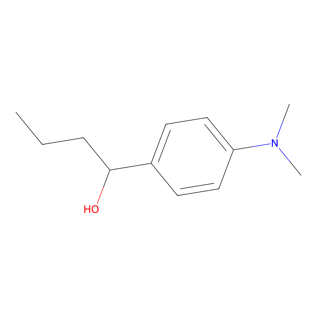 1-(4-(Dimethylamino)phenyl)butan-1-ol molecular structure, CAS 861532-71-0