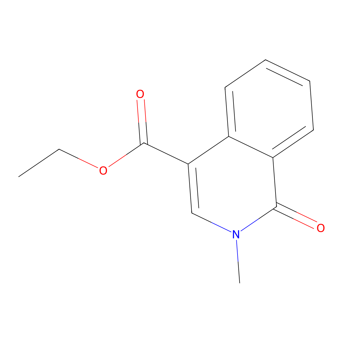Ethyl 2-methyl-1-oxo-1,2-dihydroisoquinoline-4-carboxylate molecular structure, CAS 861542-86-1