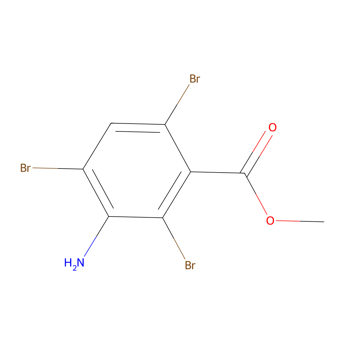 Methyl 3-amino-2,4,6-tribromobenzoate molecular structure, CAS 861545-13-3