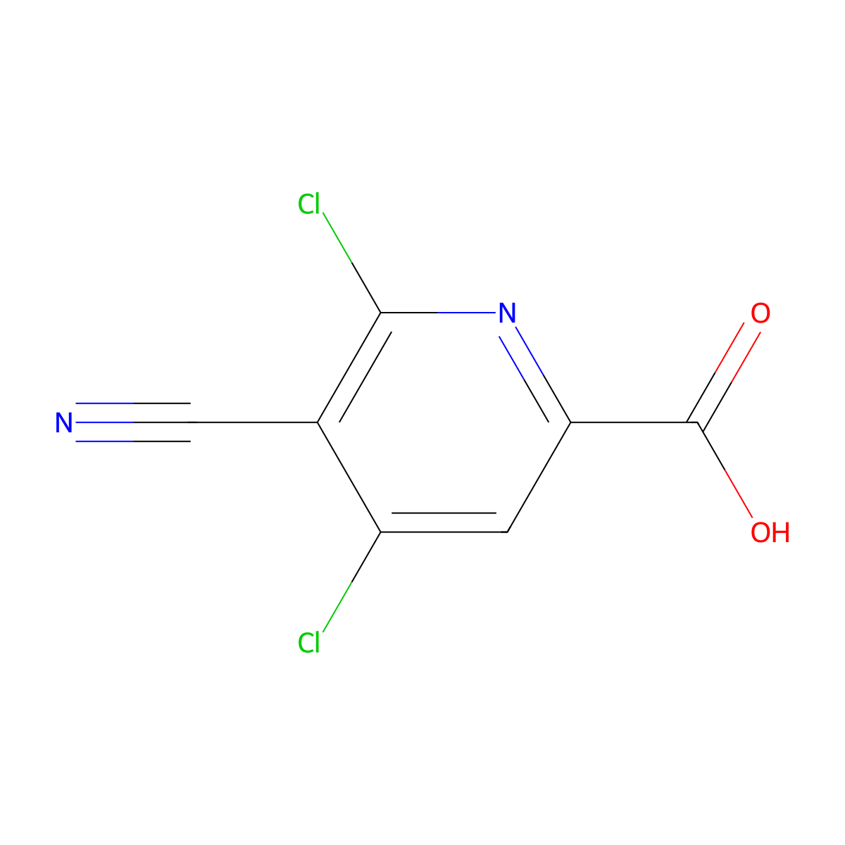 4,6-Dichloro-5-cyanopyridine-2-carboxylic acid molecular structure, CAS 861545-83-7