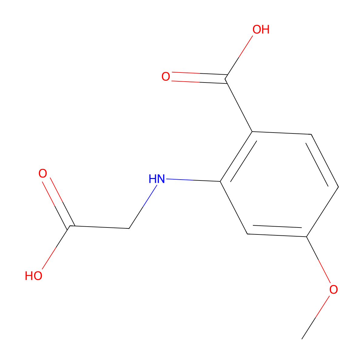 2-[(Carboxymethyl)amino]-4-methoxybenzoic acid molecular structure, CAS 861546-94-3