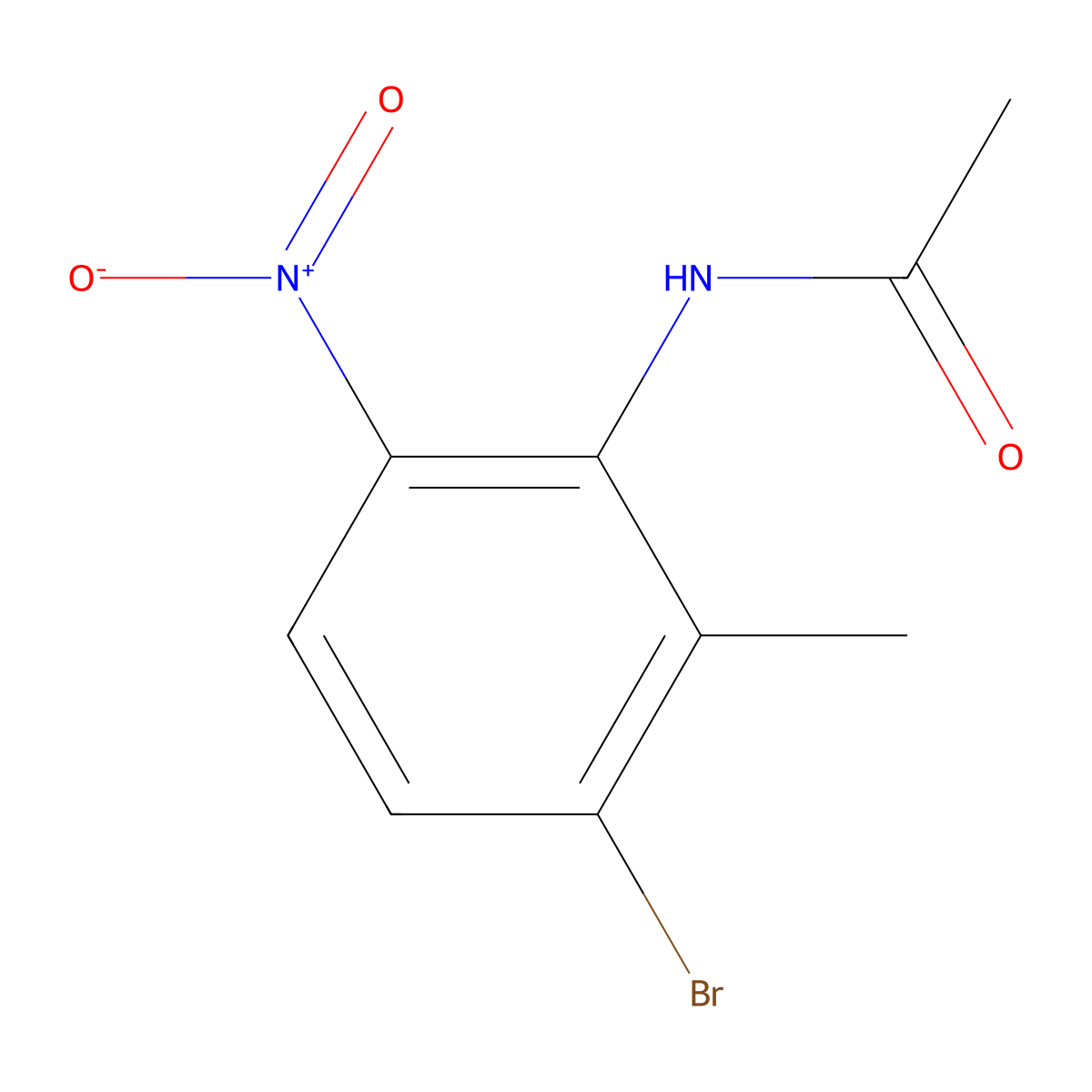 Acetamide, N-(3-bromo-2-methyl-6-nitrophenyl)- molecular structure, CAS 861549-45-3