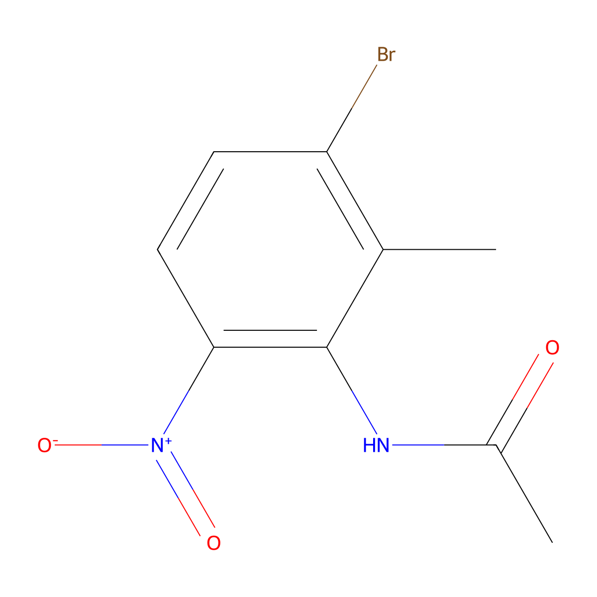 Acetamide, N-(3-bromo-2-methyl-6-nitrophenyl)- molecular structure, CAS 861549-45-3