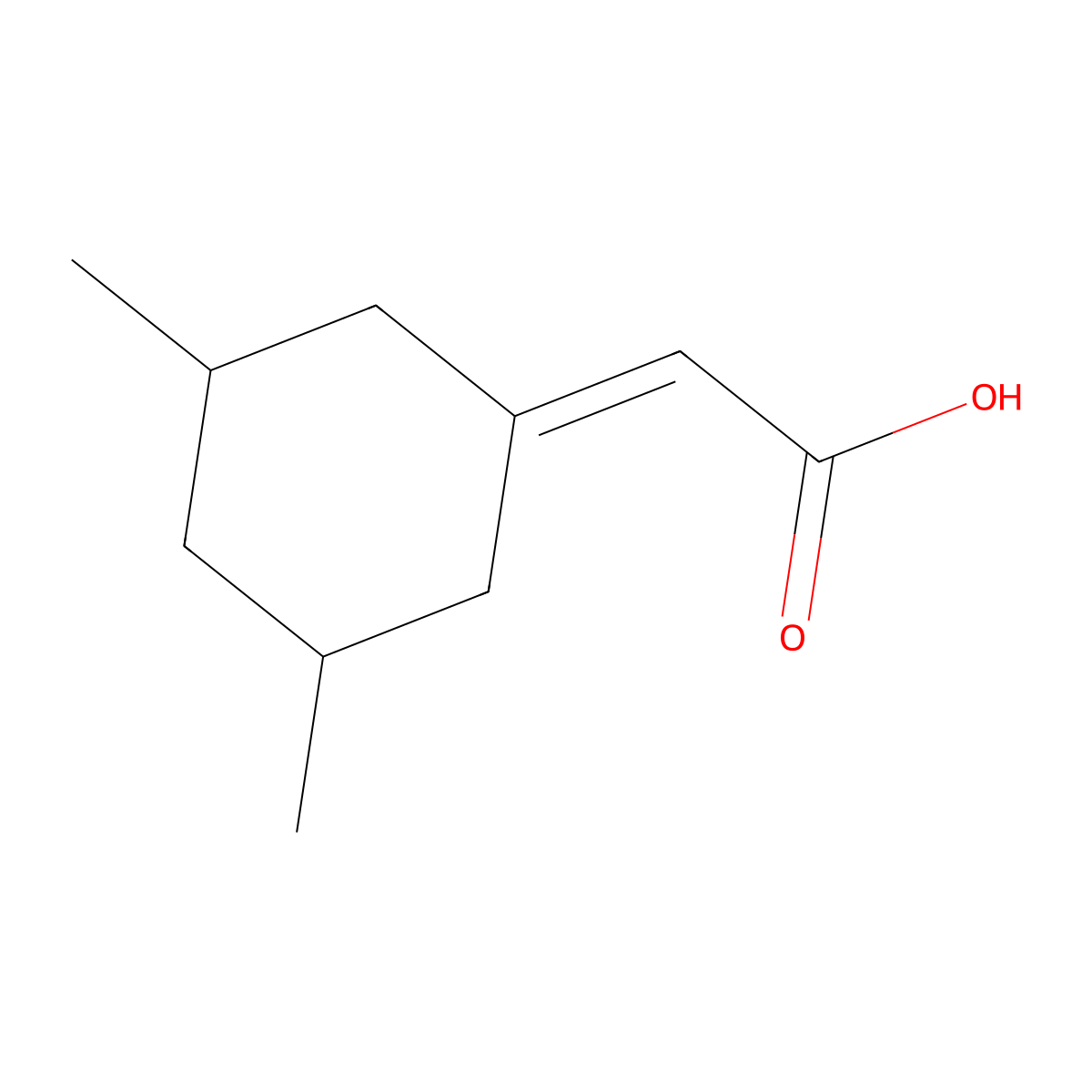2-(3,5-Dimethylcyclohexylidene)acetic acid molecular structure, CAS 861551-19-1