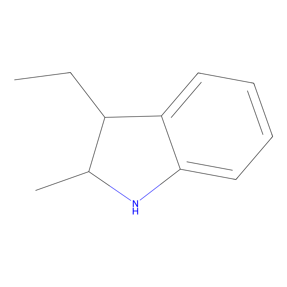 3-Ethyl-2-methylindoline molecular structure, CAS 861551-92-0