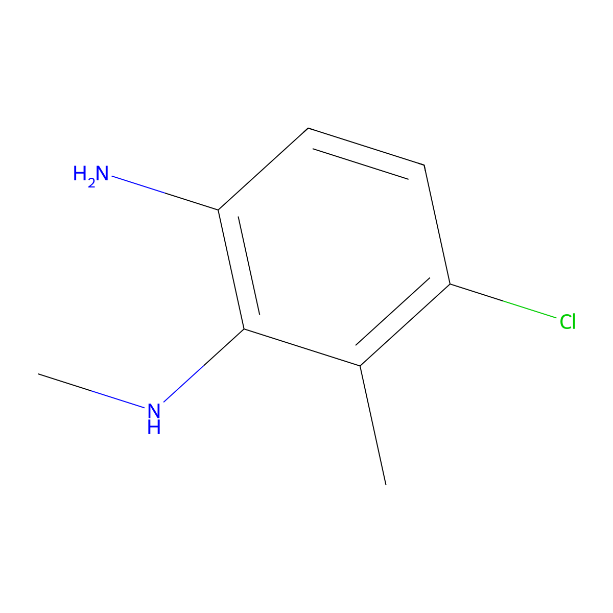 5-Chloro-N1,6-dimethylbenzene-1,2-diamine molecular structure, CAS 861552-85-4