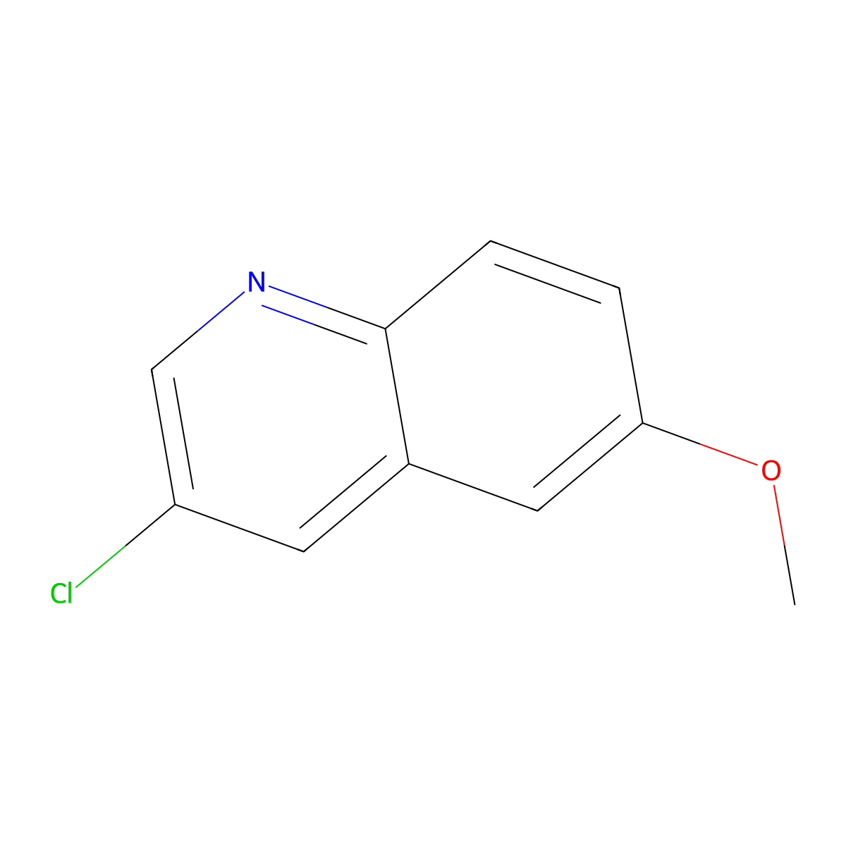 3-Chloro-6-methoxyquinoline molecular structure, CAS 861553-63-1
