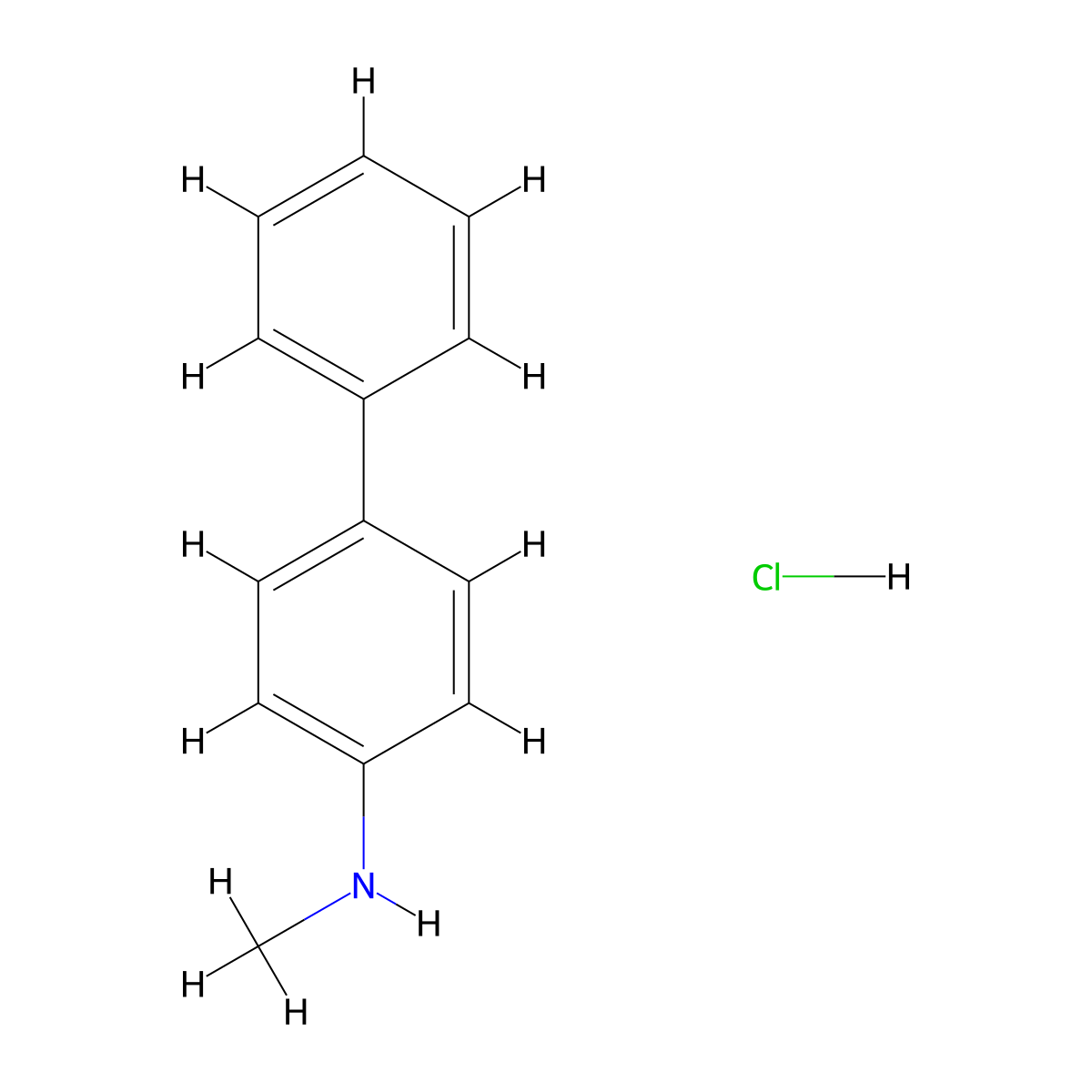 N-methyl-4-phenylaniline hydrochloride molecular structure, CAS 861556-02-7
