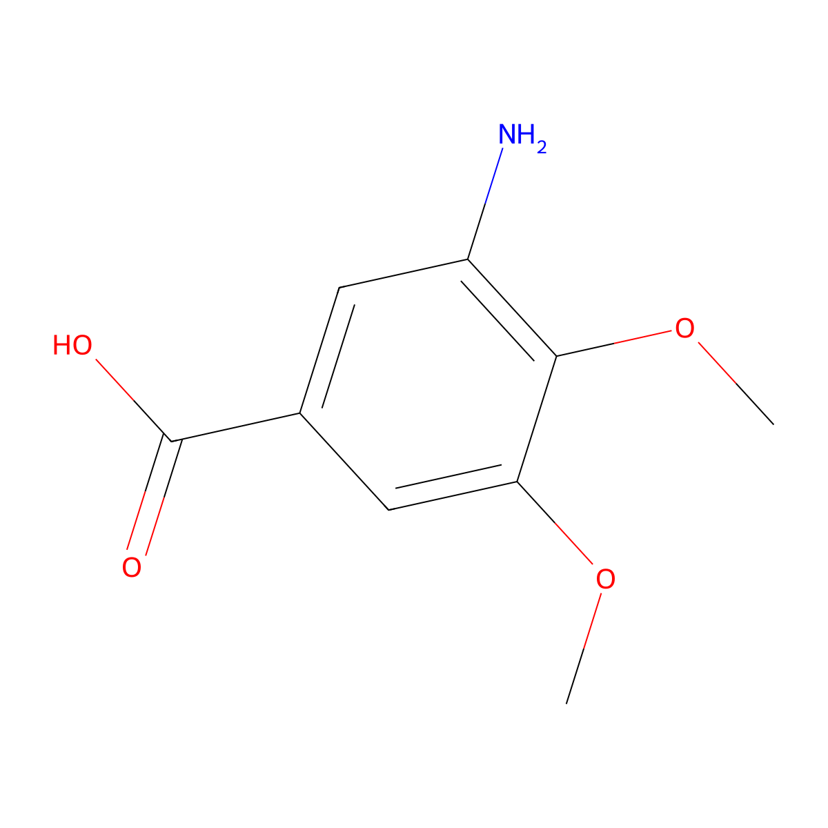 3-Amino-4,5-dimethoxybenzoic acid molecular structure, CAS 861556-80-1