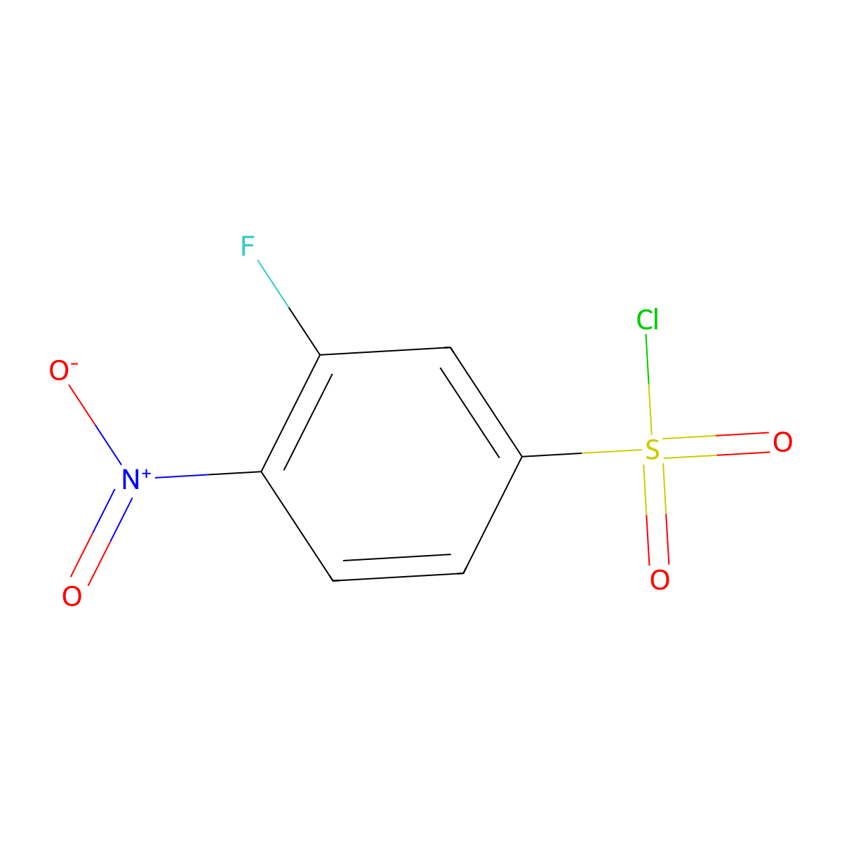 3-Fluoro-4-nitrobenzenesulfonyl chloride molecular structure, CAS 86156-93-6