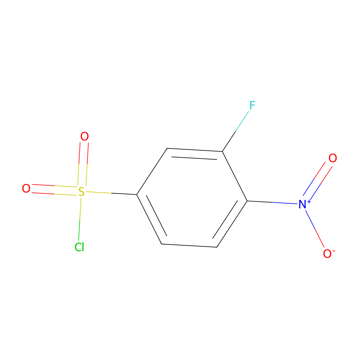 3-Fluoro-4-nitrobenzenesulfonyl chloride molecular structure, CAS 86156-93-6