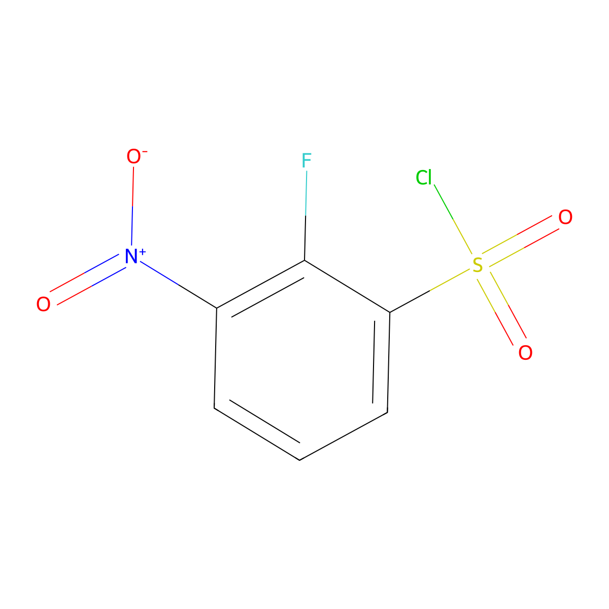2-Fluoro-3-nitrobenzene-1-sulfonyl chloride molecular structure, CAS 86156-97-0