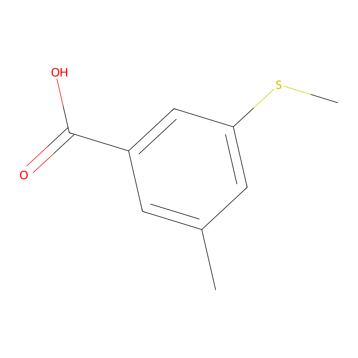 3-Methyl-5-(methylthio)benzoic acid molecular structure, CAS 861560-06-7