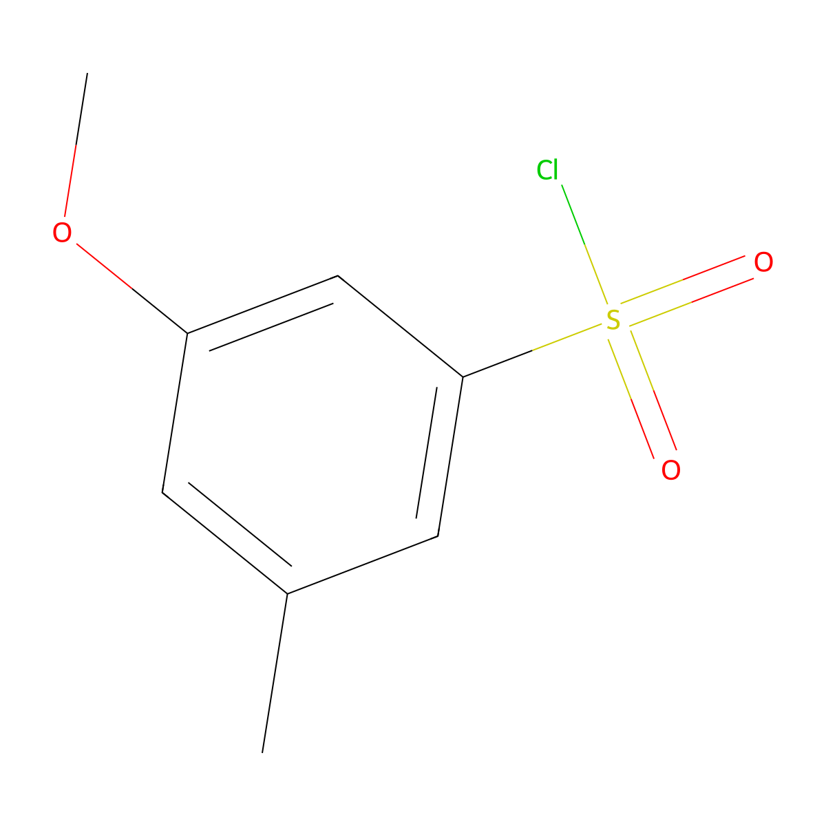 3-Methoxy-5-methylbenzenesulfonyl chloride molecular structure, CAS 861560-21-6