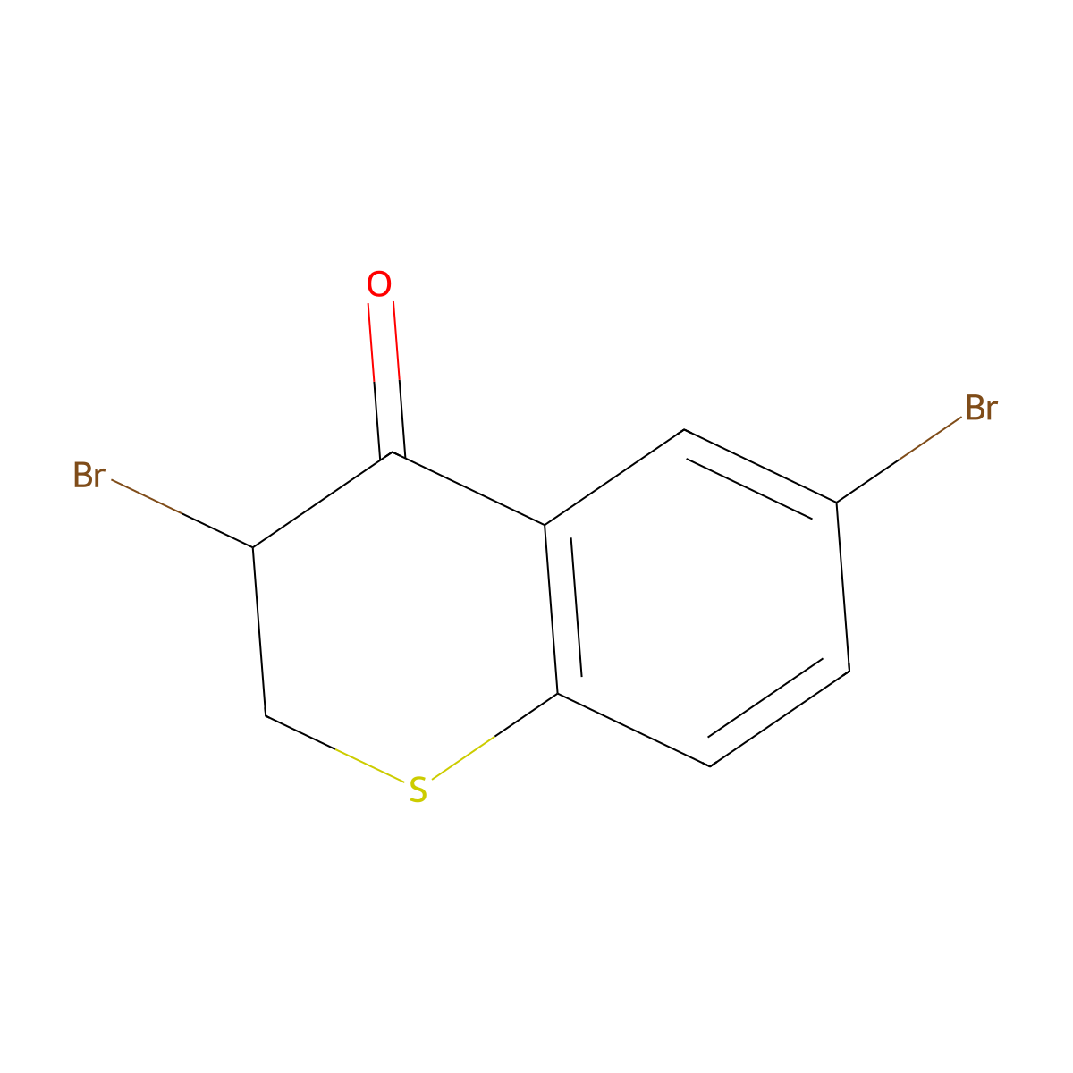 3,6-Dibromothiochroman-4-one molecular structure, CAS 861561-31-1