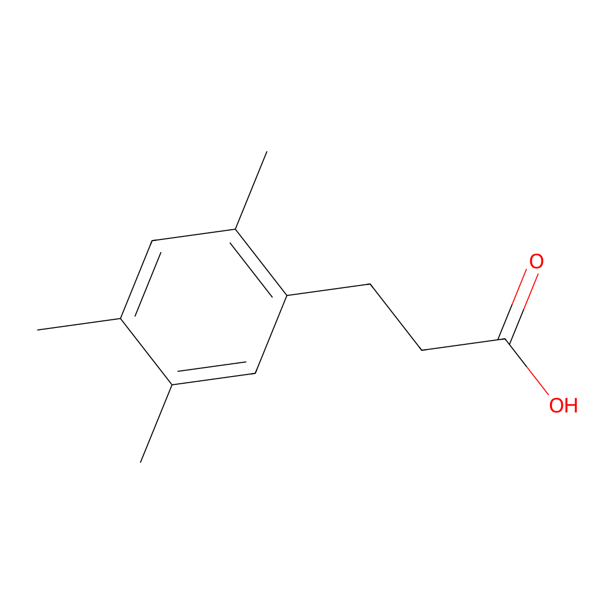 3-(2,4,5-Trimethylphenyl)propanoic acid molecular structure, CAS 861565-73-3
