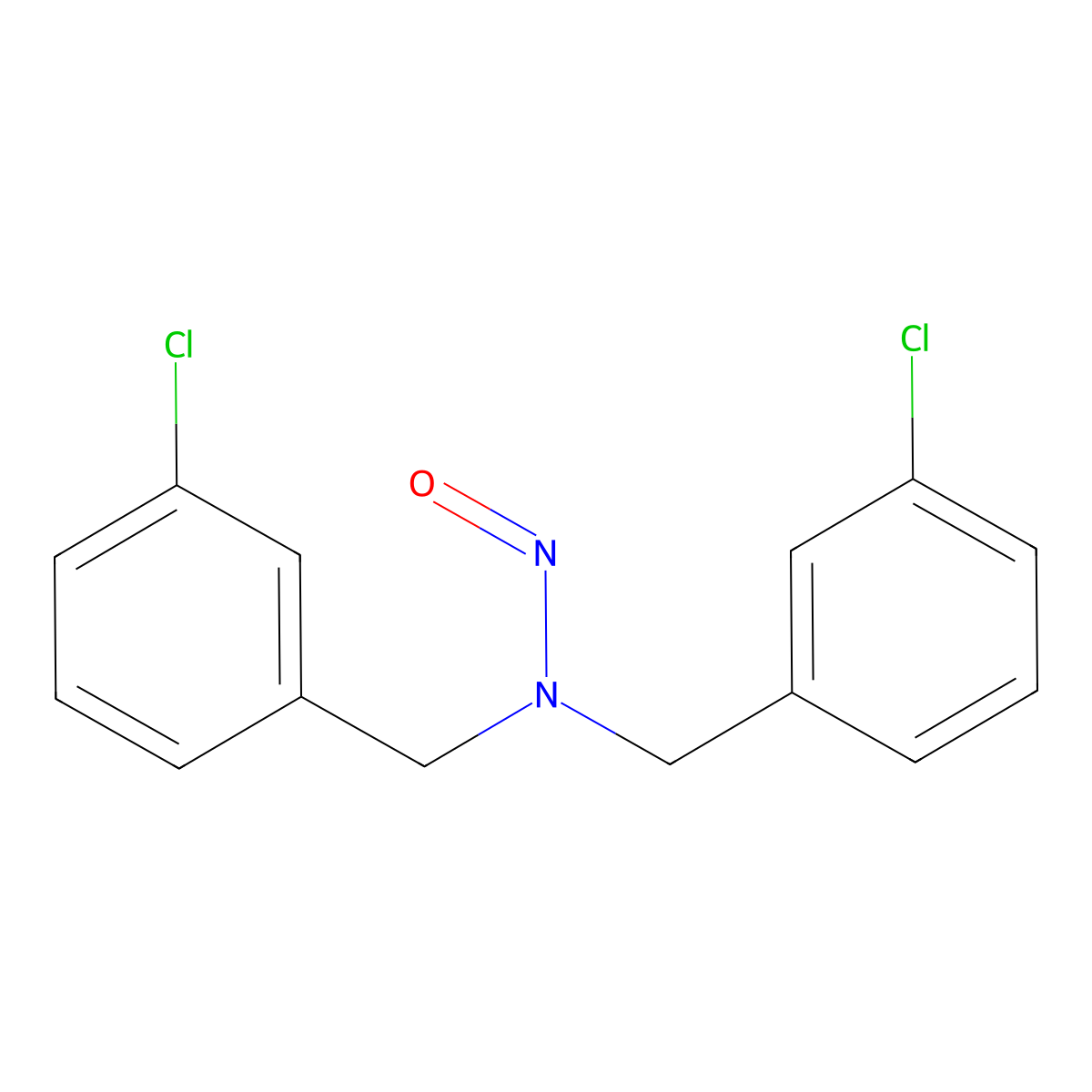 Bis[(3-chlorophenyl)methyl](nitroso)amine molecular structure, CAS 861572-96-5