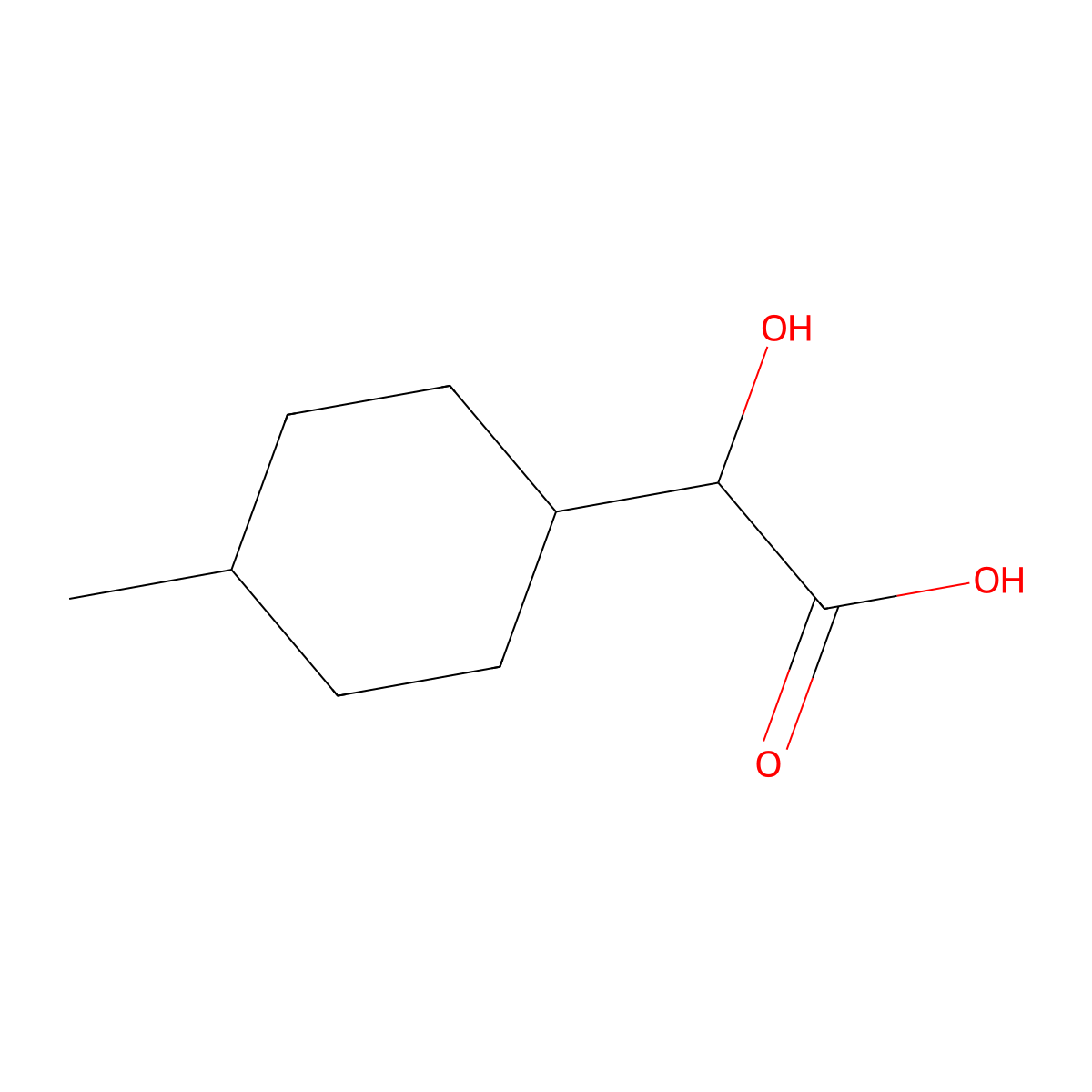 2-Hydroxy-2-(4-methylcyclohexyl)acetic acid molecular structure, CAS 861575-64-6